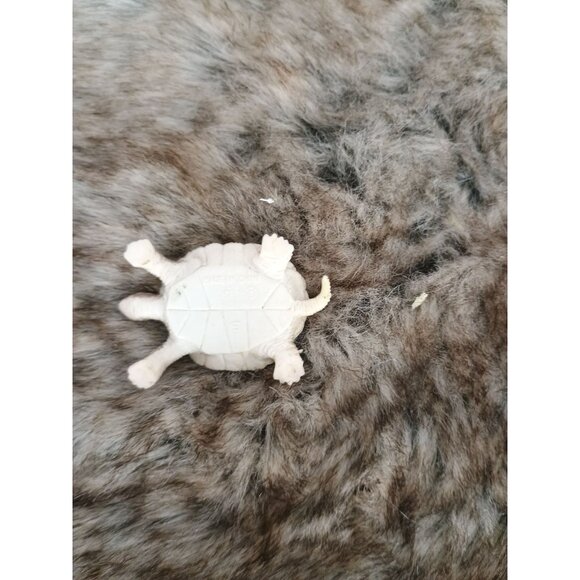 Miniature Plastic Turtle Figurine With Yellow Stripe Realistic Design - Picture 6 of 6